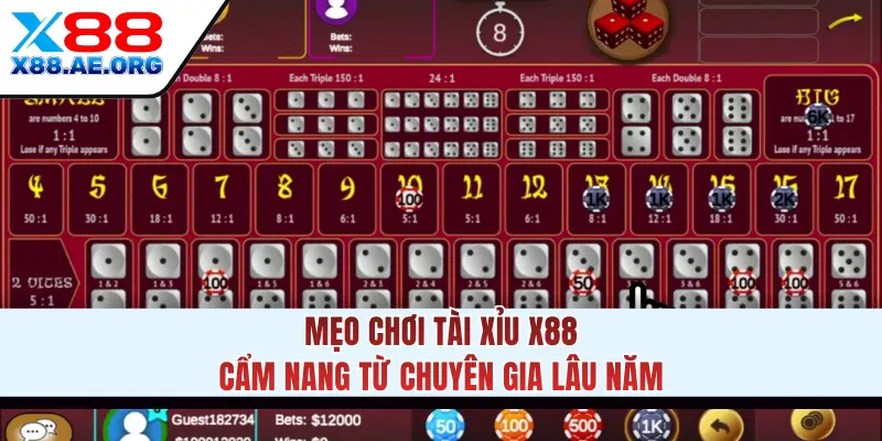 mẹo chơi tài xỉu X88
